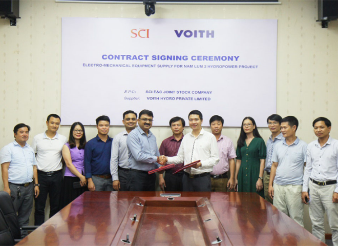 SCI E&C - Contract signing ceremony for the electro-mechanical system equipment and technical service for Nam Lum 2