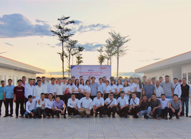 Đoàn cán bộ nhân viên SCI Group thăm trang trại điện mặt trời Gelex Ninh Thuận