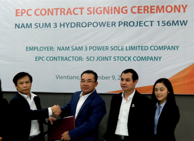 EPC Contract Signing Ceremony for the 156MW Nam Sam 3 Hydropower plant