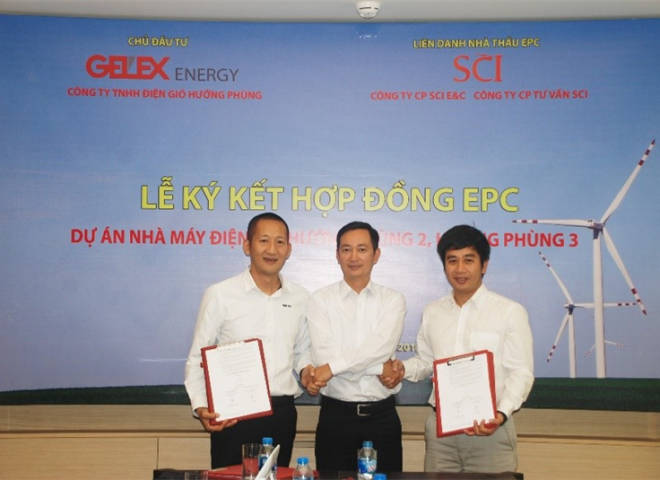 Liên danh Công ty cổ phần SCI E&C và Công ty cổ phần Tư vấn SCI (thuộc SCI Group) ký hợp đồng EPC dự án điện gió Hướng P