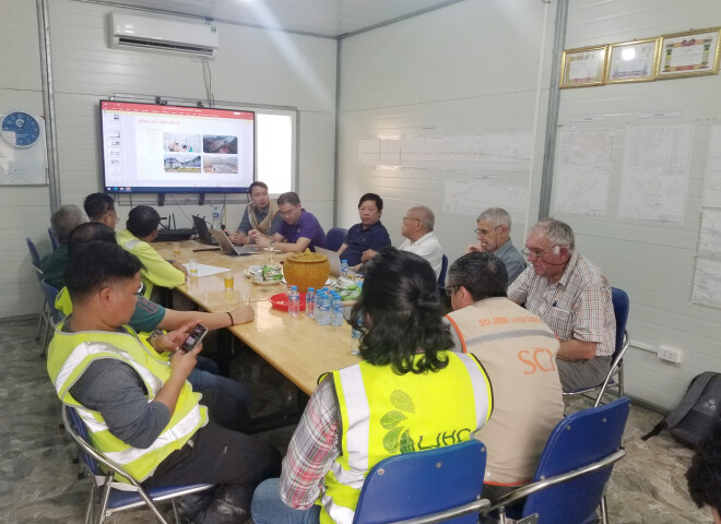 LJ Hydro Consultancy experts from France and SCI consultant experts together inspected and assessed works at Nam Sam 3 HPP