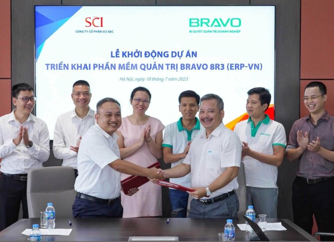 Contract signing ceremony and launch of the enterprise management system implementation project named BRAVO 8R3
