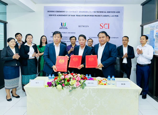 Công ty Cổ phần Tư vấn SCI ký kết Hợp đồng Tư vấn Chính phủ Dự án Nhà máy Thủy điện Nậm Phak (168MW) tại Lào