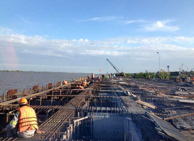 Công trình cảng nhận thiết bị - Dự án nhà máy nhiệt điện Long Phú 1